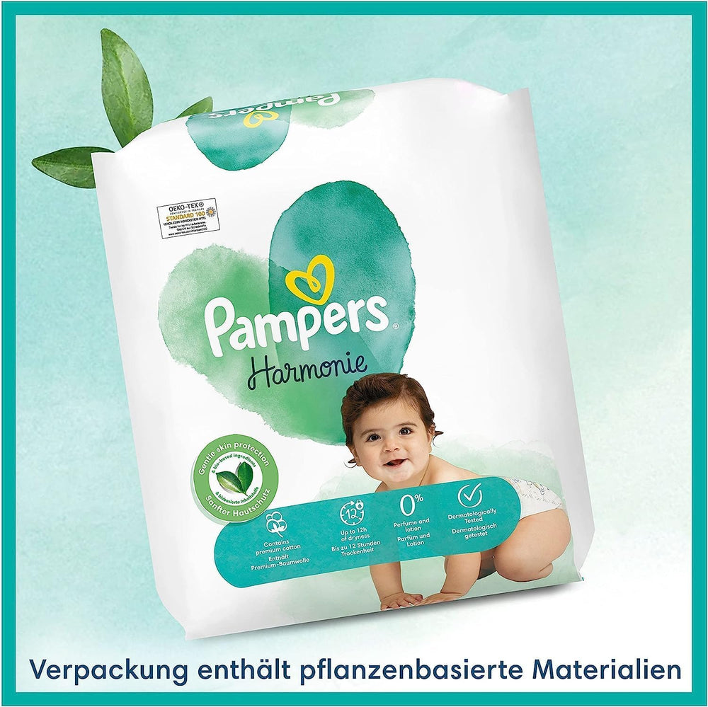 Sada dětských plen Harmonie Velikost 2 (4-8 kg, 240 kusů) MĚSÍČNÍ BOX a Krabice na vlhčené ubrousky Harmonie Aqua Baby 720 ubrousků (15 x 48), Baby Essentials