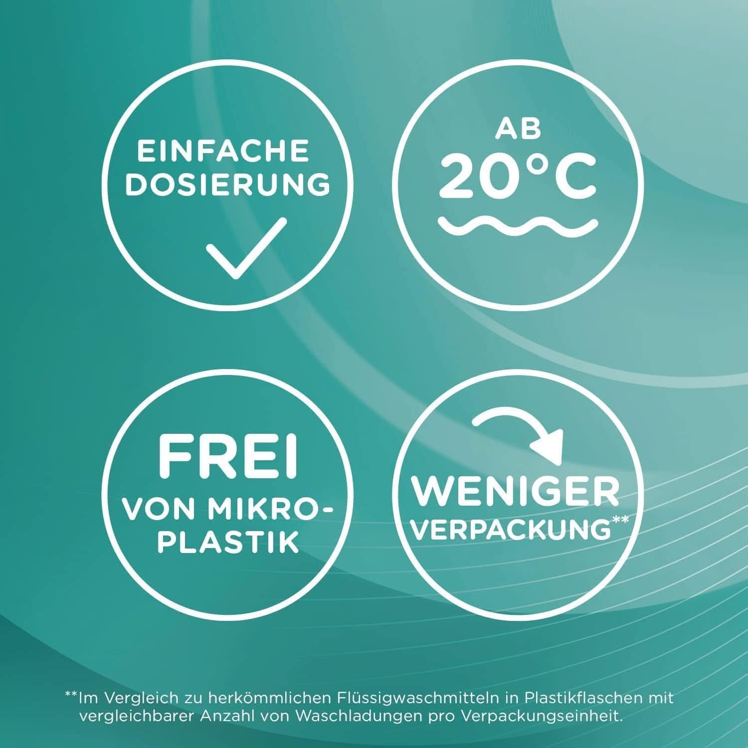 Foi de detergent Dr Beckmann MAGIC LEAVES COLOR | Foi de spălat predozate și solubile în apă | Economisitoare de spațiu și ușor de utilizat | 25 de foi Detergenti Rufe Naty Shop