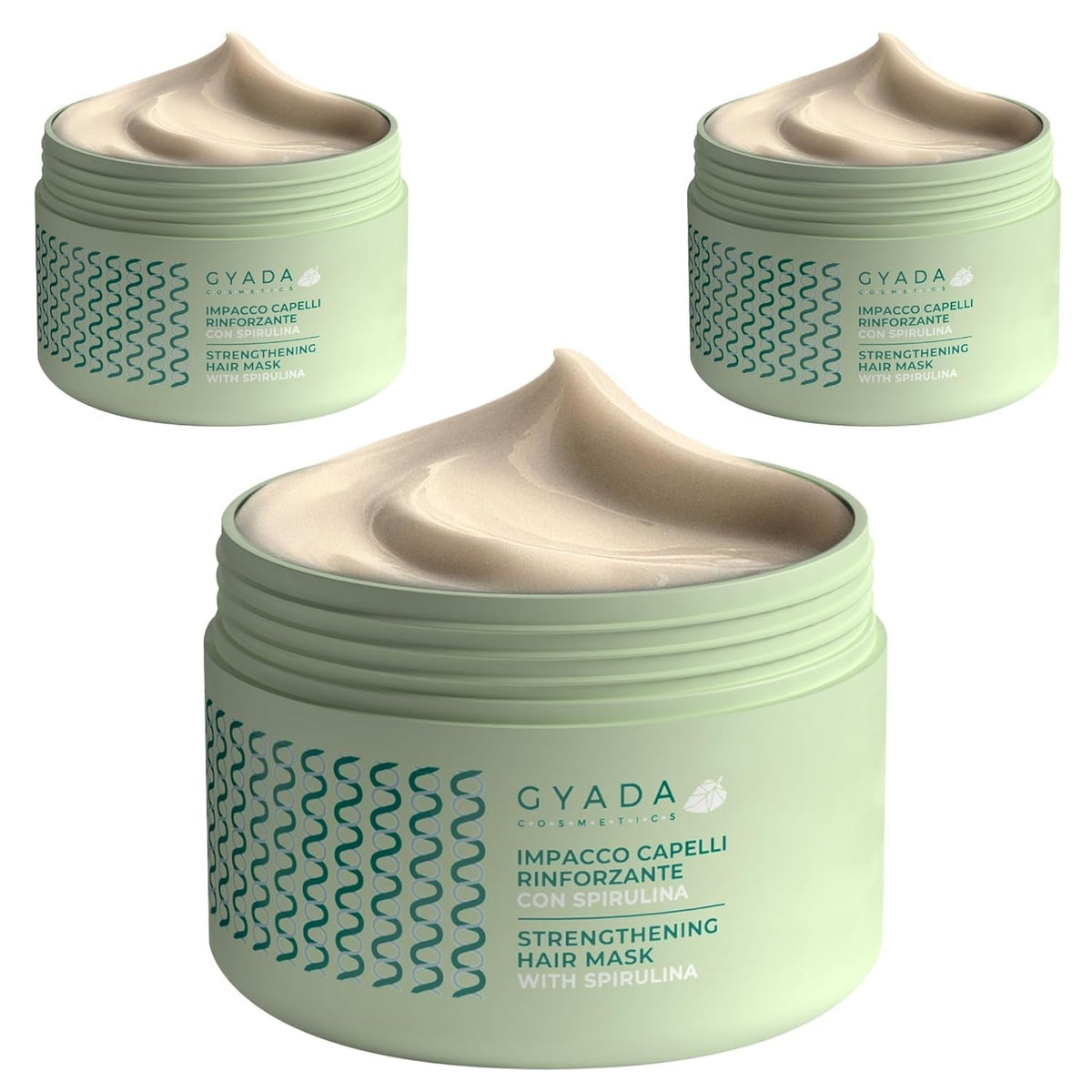 Spirulina Balení pro posílení vlasů 3ks X 250ml Péče o vlasy Naty Shop Výchozí název