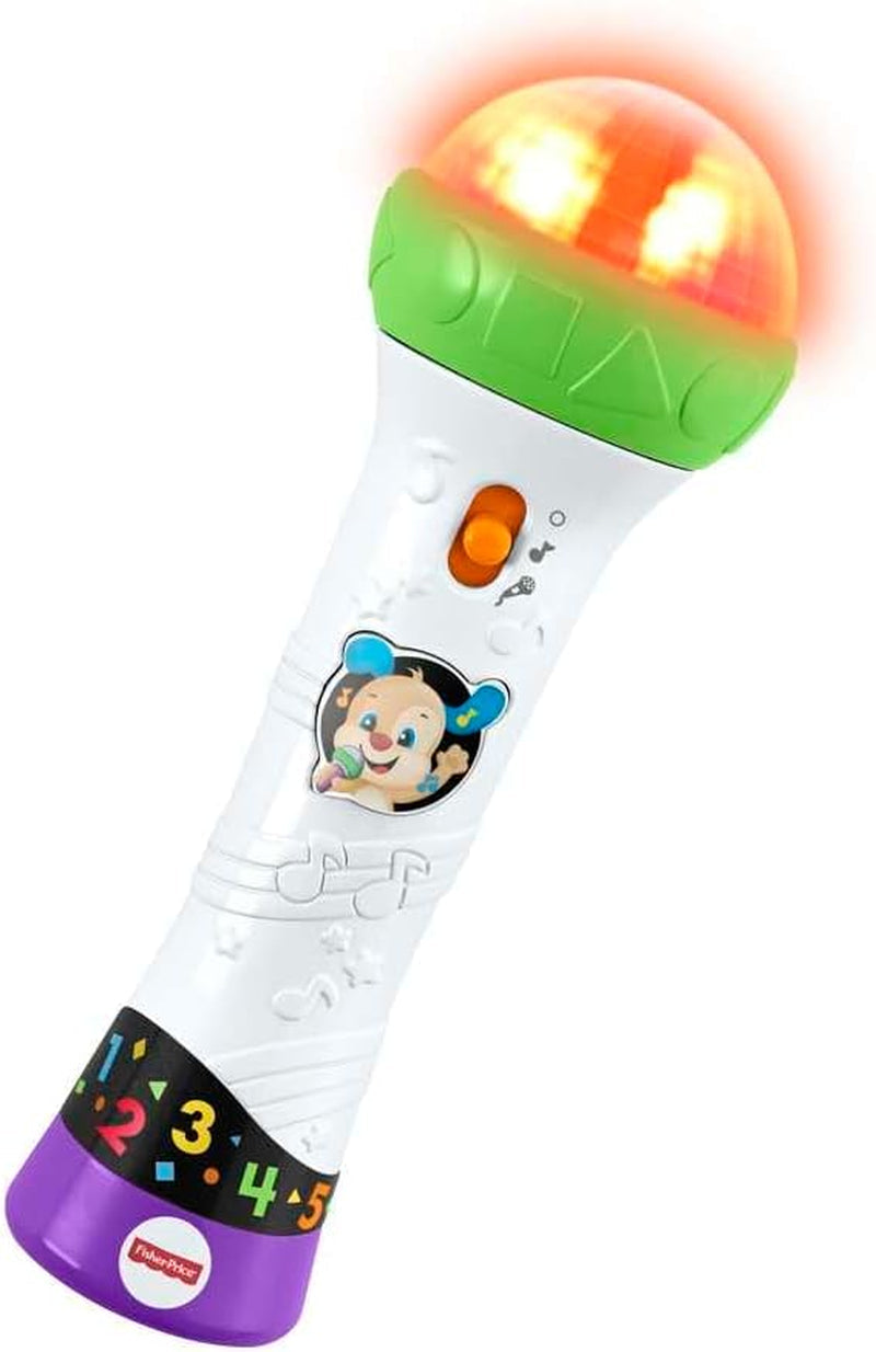 Fisher-Price FBP32 Microfon distractiv de învățare jucărie de învățare pentru litere numere culori și propoziții cu funcție de înregistrare, de la 18 luni vorbitor de germană Jucarii Bebe Naty Shop poloneză