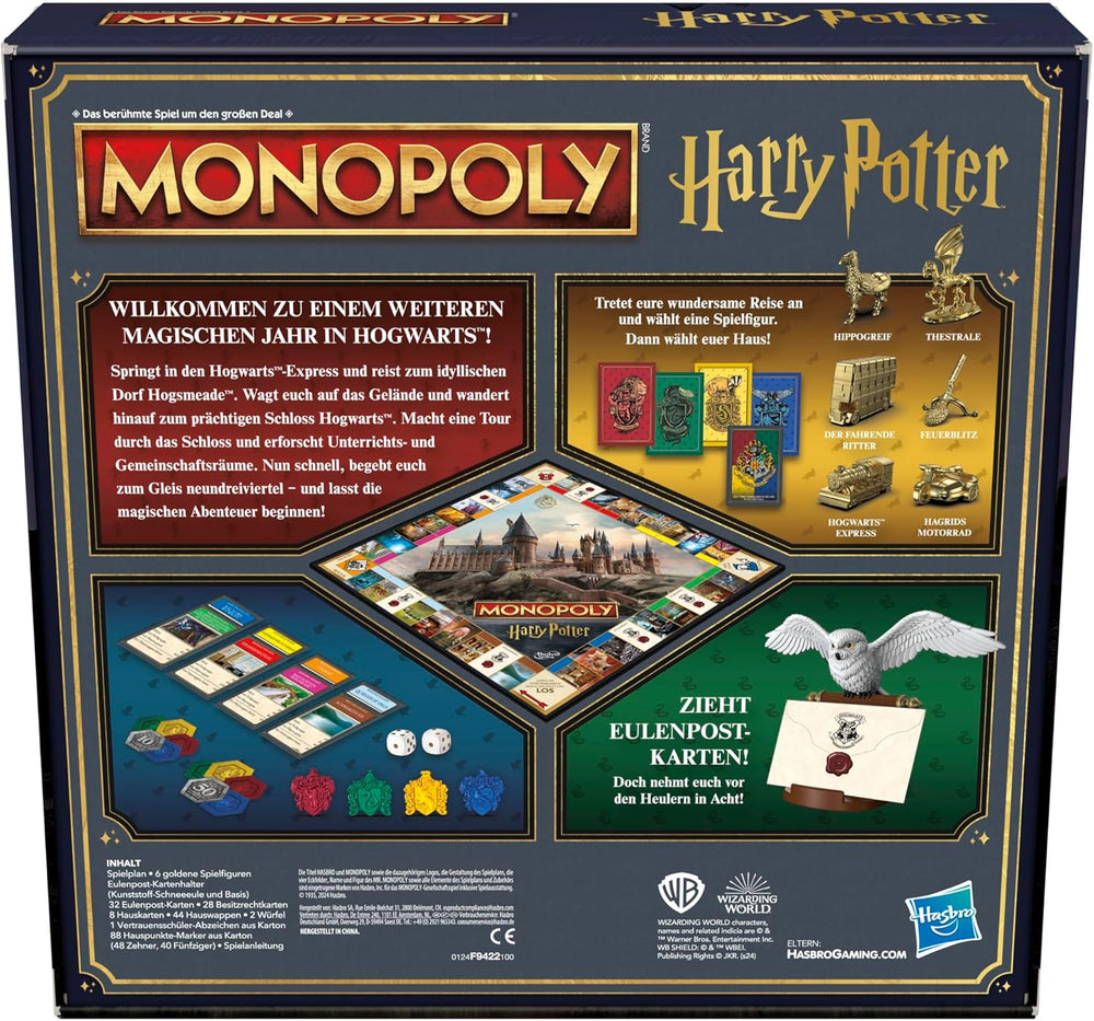 Stolní hra Monopoly Harry Potter Edition, rodinná hra pro 2 až 6 hráčů, věk 8+ – německá verze