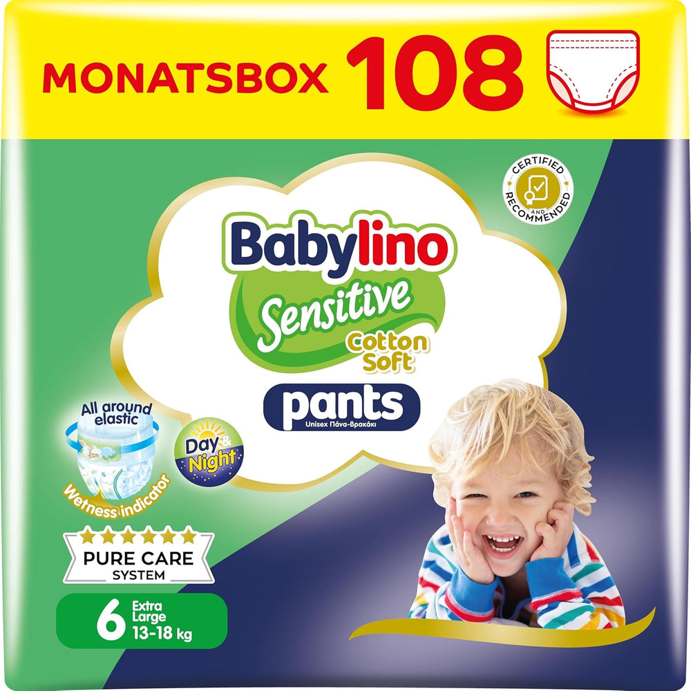 Pleny Sensitive Cotton Soft, velikost 4, Kalhotky Maxi (7-13 kg), 22 kusů