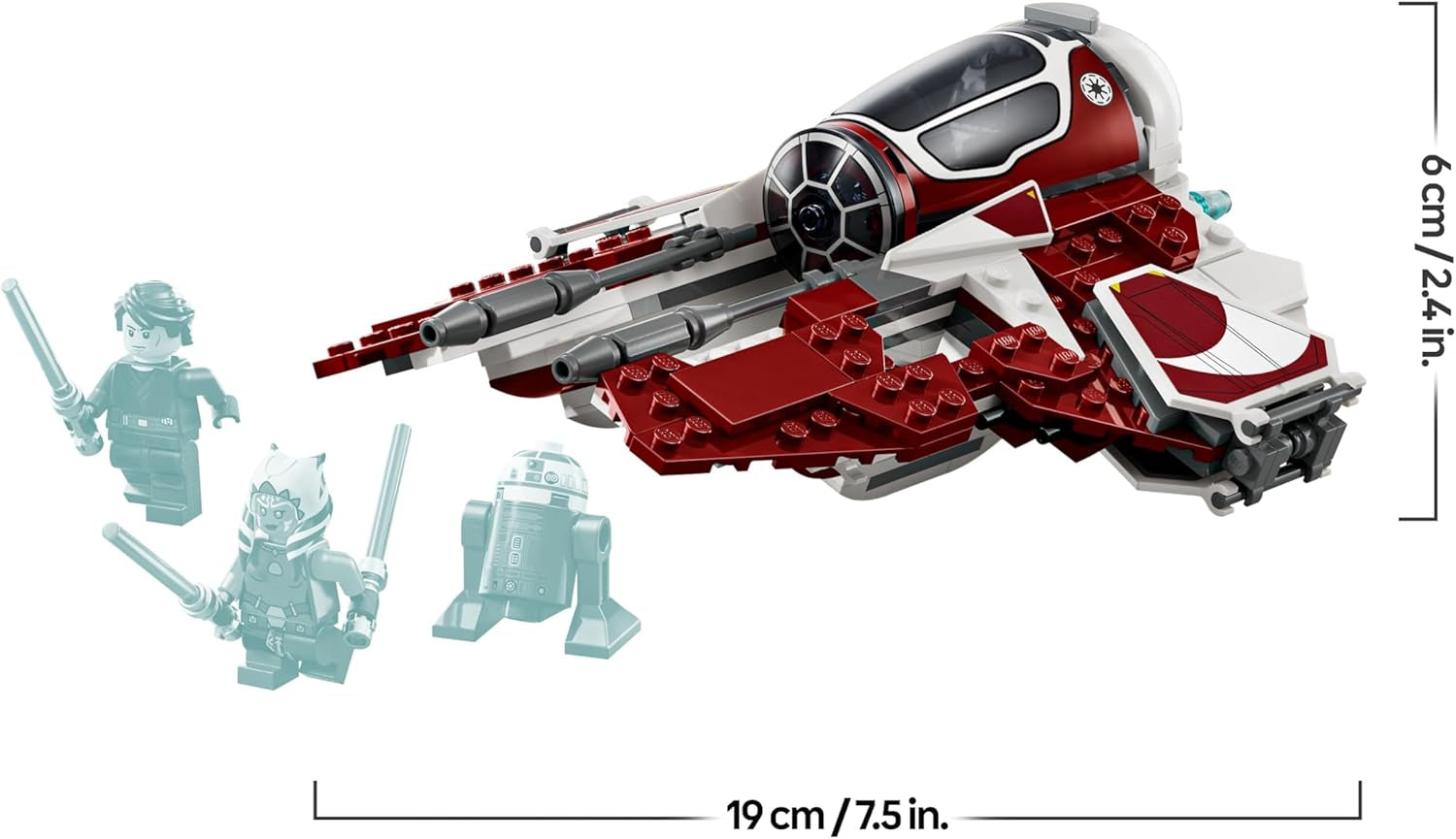 LEGO Star Wars 75401 Ahsokas Jedi Interceptor, Sternenjäger pro Fans von The Clone Wars, Ahsoka Tano & Anakin Skywalker Minifiguren, s Lichtschwertern a R7-A7, pro Jungen und Mädchen ab 8 Jahren