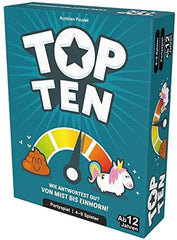 Jocuri Cocktail COGD0008 Asmodee Top Ten, Joc de Petrecere, Germană, Multicolor, Colorat