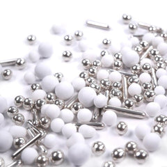 Streusel Hero Chocolate Mix Stříbrné bílé sypání, 40 gramů Naty Shop 40 gramů