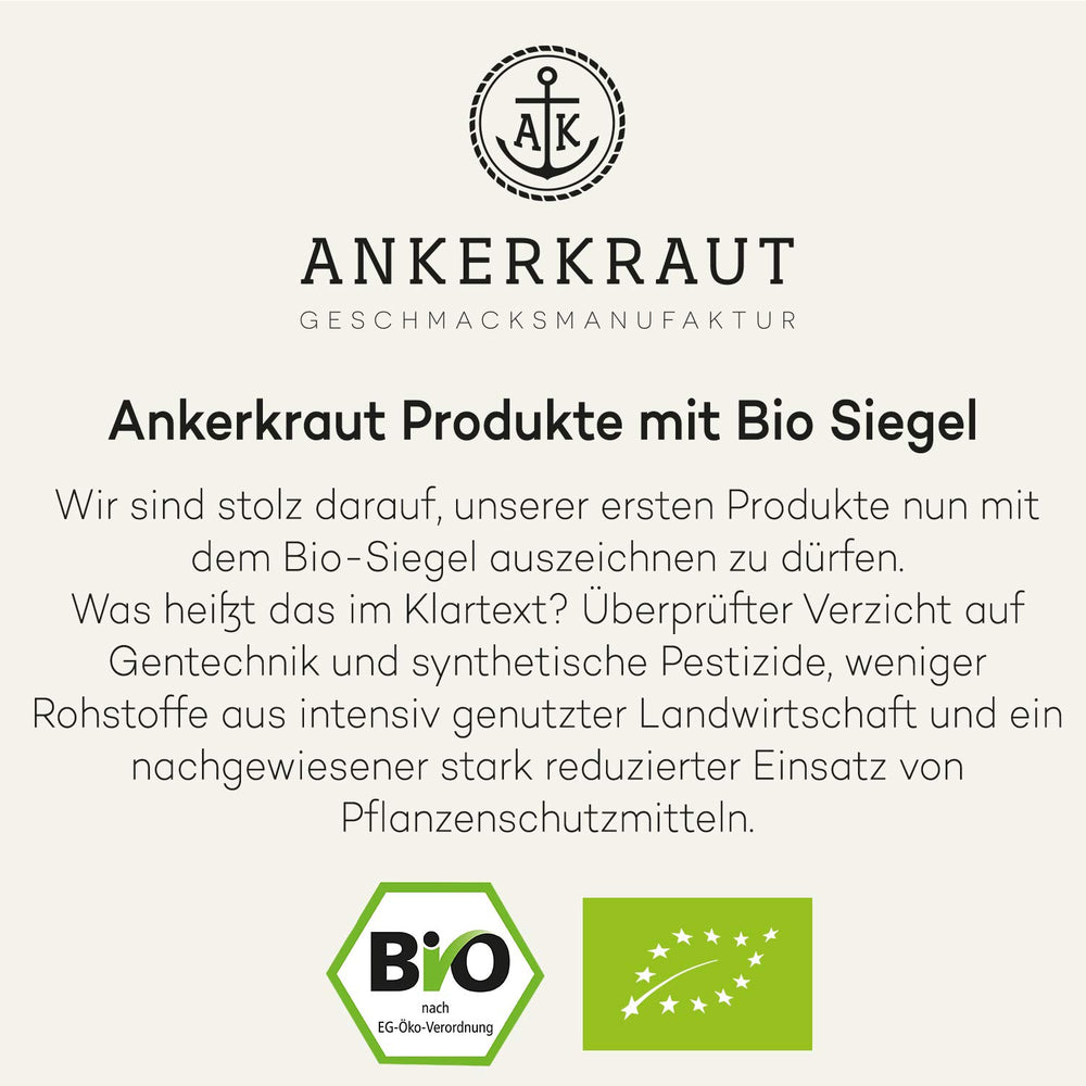 Ankerkraut BIO Oregano, gerebeltes Küchen-Kraut, 15 g v korkovém skle, Bio-Qualität zum selber Sürzen, Gewürz mediterranean Küche für Pizza & Pasta