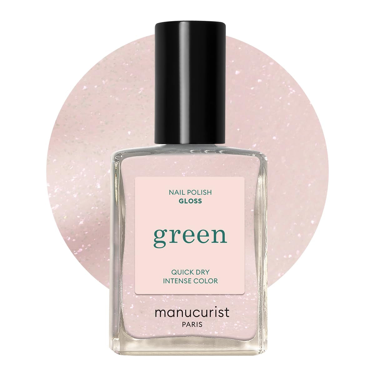 Manucurist Green - Rosy Beige Shell Beige Lak - Rychleschnoucí lak na nehty - DIY Nails - Vegan 12-Free - Rostlinná báze - Lak na nehty - Vyrobeno ve Francii