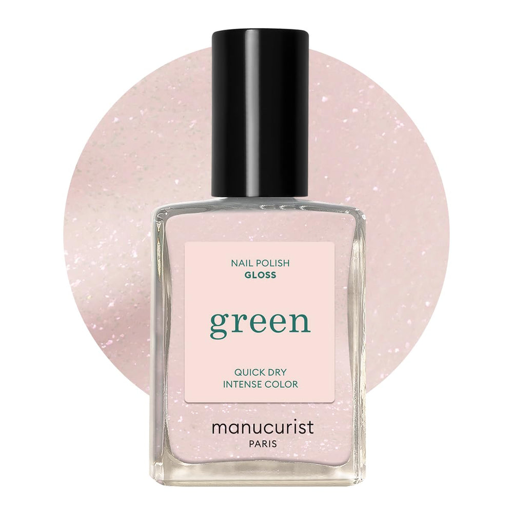 Manucurist Green - Rosy Beige Shell Beige Lak - Rychleschnoucí lak na nehty - DIY Nails - Vegan 12-Free - Rostlinná báze - Lak na nehty - Vyrobeno ve Francii