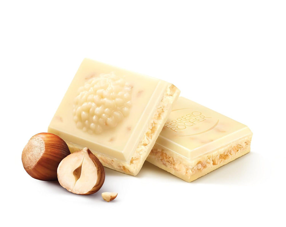 Ferrero Rocher Tyčinka - Bílá čokoláda s lískovými oříšky - Dárek k Valentýnu pro něj a pro ni - 1 čokoláda x 90g