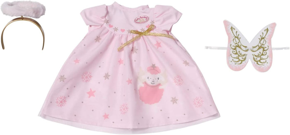 Baby Annabell Weihnachtskleid, Puppenkleid mit Flügeln und Haareif, für Puppen in 43 cm 707241 Zapf Creation