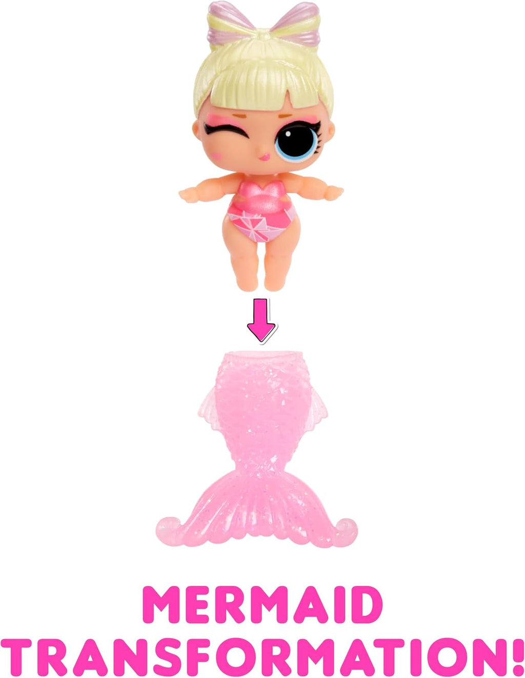 L.O.L. Surpriză! Mermaids Baby Sisters - Cu cozi care își schimbă culoarea, Selecție surpriză, Conține 1 păpușă cu accesorii drăguțe, Colecționează toate cele 8 păpuși, Pentru copii cu vârsta de 4 ani și peste Papusi Naty Shop
