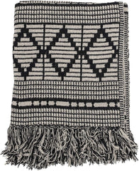 Bloomingville přehoz, černý, bavlna, 160 cm Bloomingville Beds and Deky