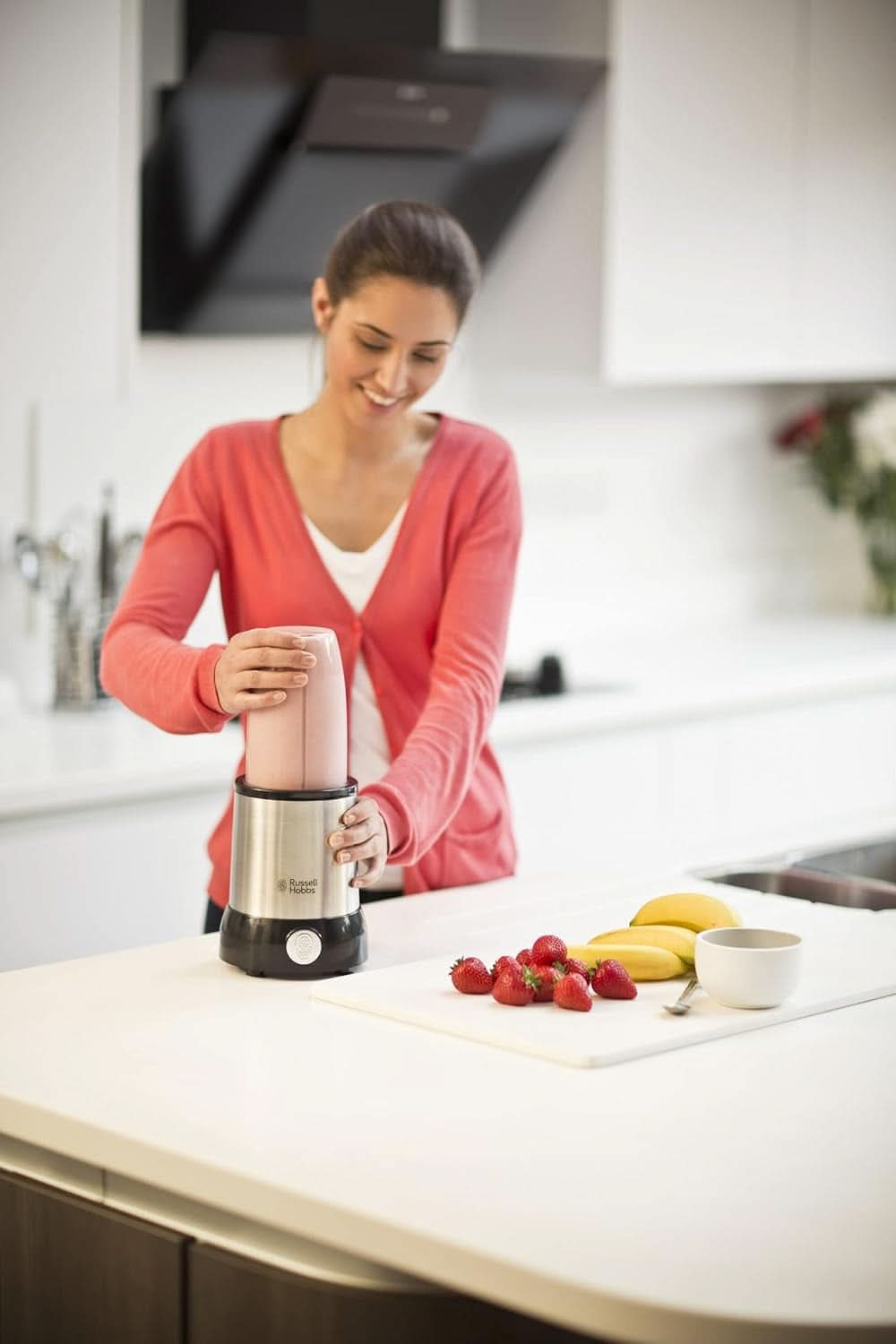 Mixér Russell Hobbs [Multifunktions-Standmixer] Nutriboost (Inkl. 5 Bpa-Freie Und Spülmaschinengeeignete Behälter + Deckel, 22 000 U/Min, 0,9 Ps-motor) Elektrischer, Smoothie-Maker 23180 Nakup.