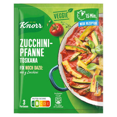 Knorr Fix Veggie Würzmischung Zucchini-Pfanne Toskana mit Gemüse für eine leckeres Gericht ohne geschmacksverstärkende Zusatzstoffe 3 Porce
