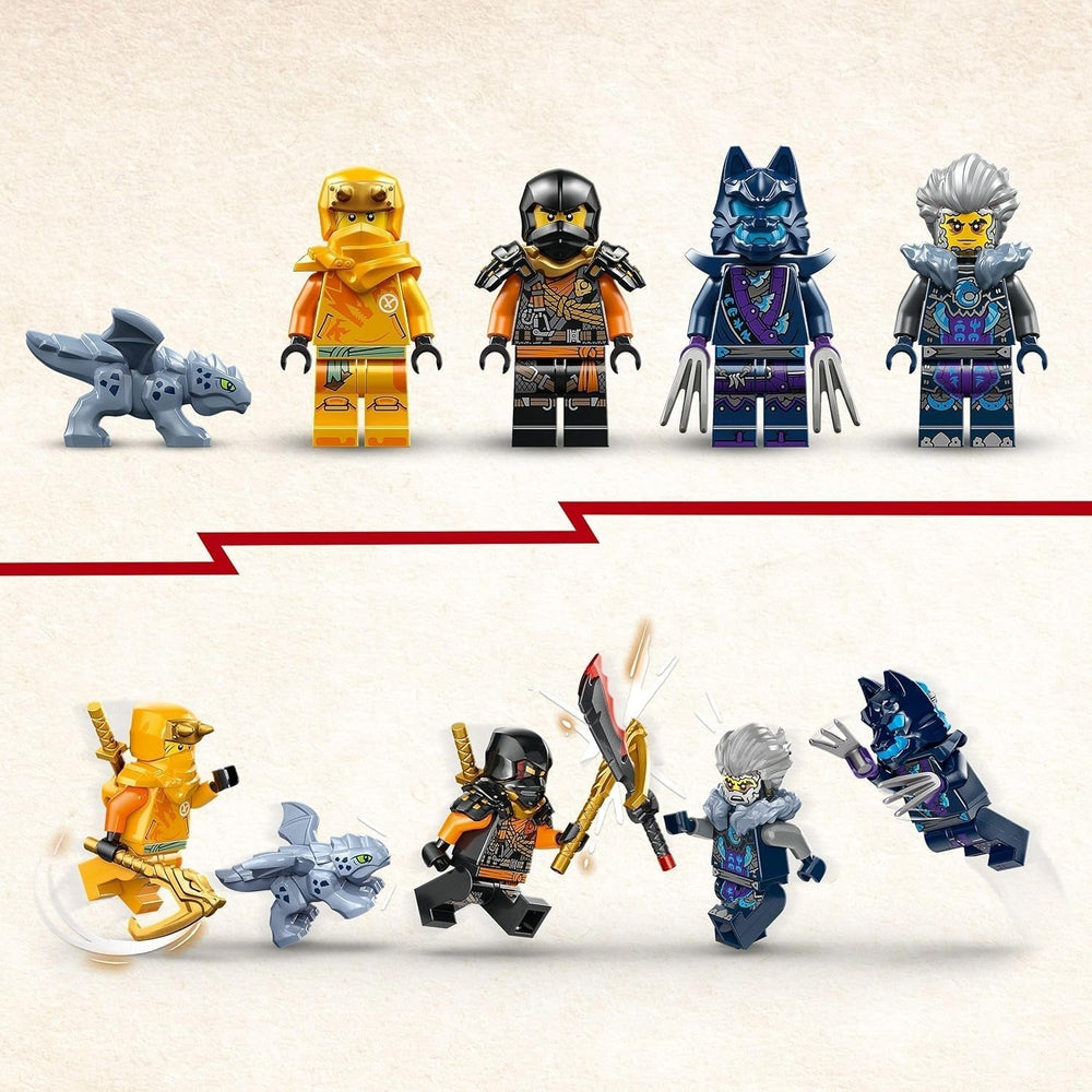 LEGO NINJAGO Arin's Ninja terénní bugina, Ninja hračka s autem, drakem a 4 minifigurkami, dobrodružná sada buggy pro děti, dárek k narozeninám pro chlapce a dívky 7 let 71811 Stavebnice Beuche den LEGO-Store