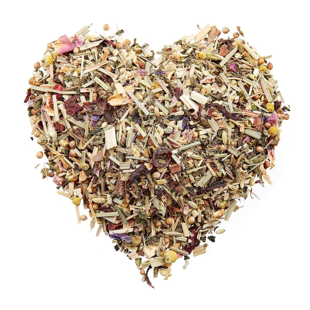 Teeverliebt - Ceai de plante alcalin 1000 g ceai vrac cu 49 de plante organice selectate, ceai alcalin pentru bunăstare cu păpădie, rădăcină de alant, salvie, urzică, scorțișoară, măr și multe altele.