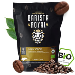 BARISTA ROYAL Bio Espressobohnen 1kg "Gran Señor" | Frische Kaffeebohnen direkt aus Honduras | 100% Arabica Espresso ganze Bohnen | Ideal für Vollautomat und Siebträger