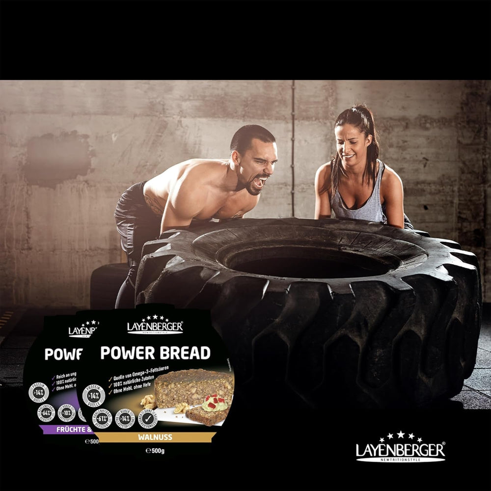Layenberger Prower Bread Walnut, Eiweiß- Und Ballaststoffquelle, Ohne Konservierungsmittel, Ohne Hefe, Ohne Mehl, Mit 14G Protein Pro 100G, (1 X 500G) Směs na pečení a vaření Naty Shop