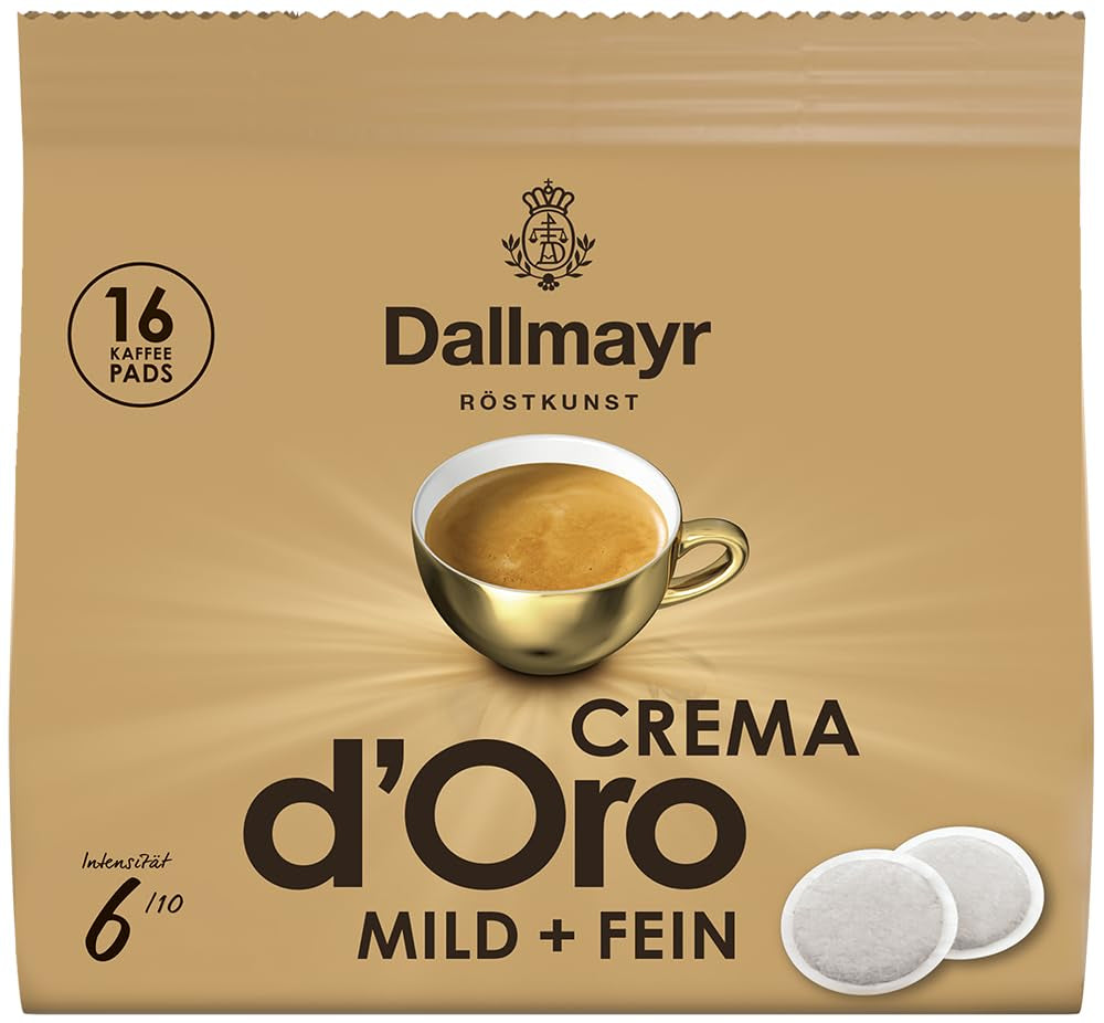 Crema d 'Oro mild & fein Pads (16 Kaffee Pads)