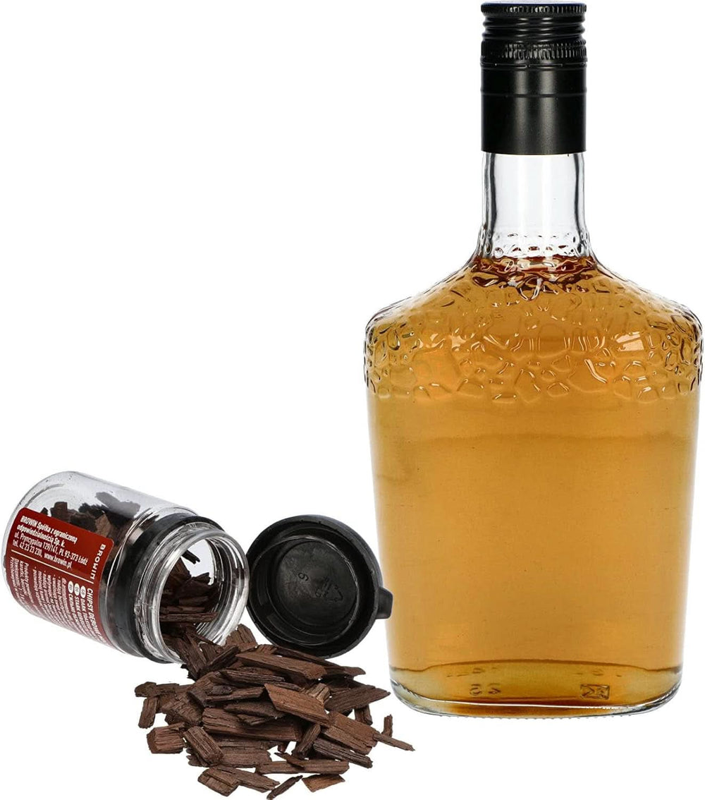 Browin Strong Roasted Oak Chips 20g - vločky, jemné dubové tyčinky na ochucení alkoholu, hnědé Aromas Naty Shop