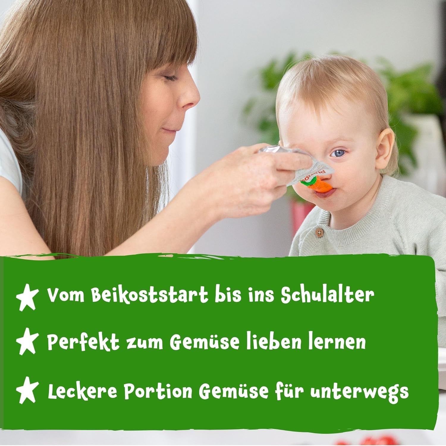 Pumpkin Organics Bio Gemüse-Getreide-Quetschie Kürbis, Birne, Apfel, Pflaume, Hafer ohne Zuckerzusatz¹ - ab 8 Monaten - als Snack nebo Beikost für unterwegs (100 g)