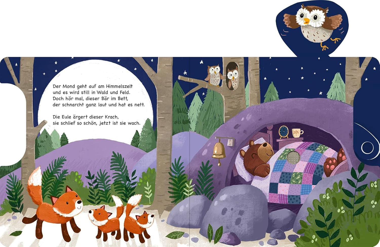 Shoo, shoo, acum și tu dormi!: Slider și 11 sunete | O carte inovatoare cu sunete de slider pentru cei mici cu vârsta de peste 18 luni Jucarii Bebe Naty Shop