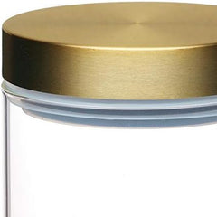 MasterClass Borcan etanș din sticlă pentru depozitarea alimentelor cu capac din alamă, 700 ml (1.25 pts) Cutii depozitare alimente Naty Shop