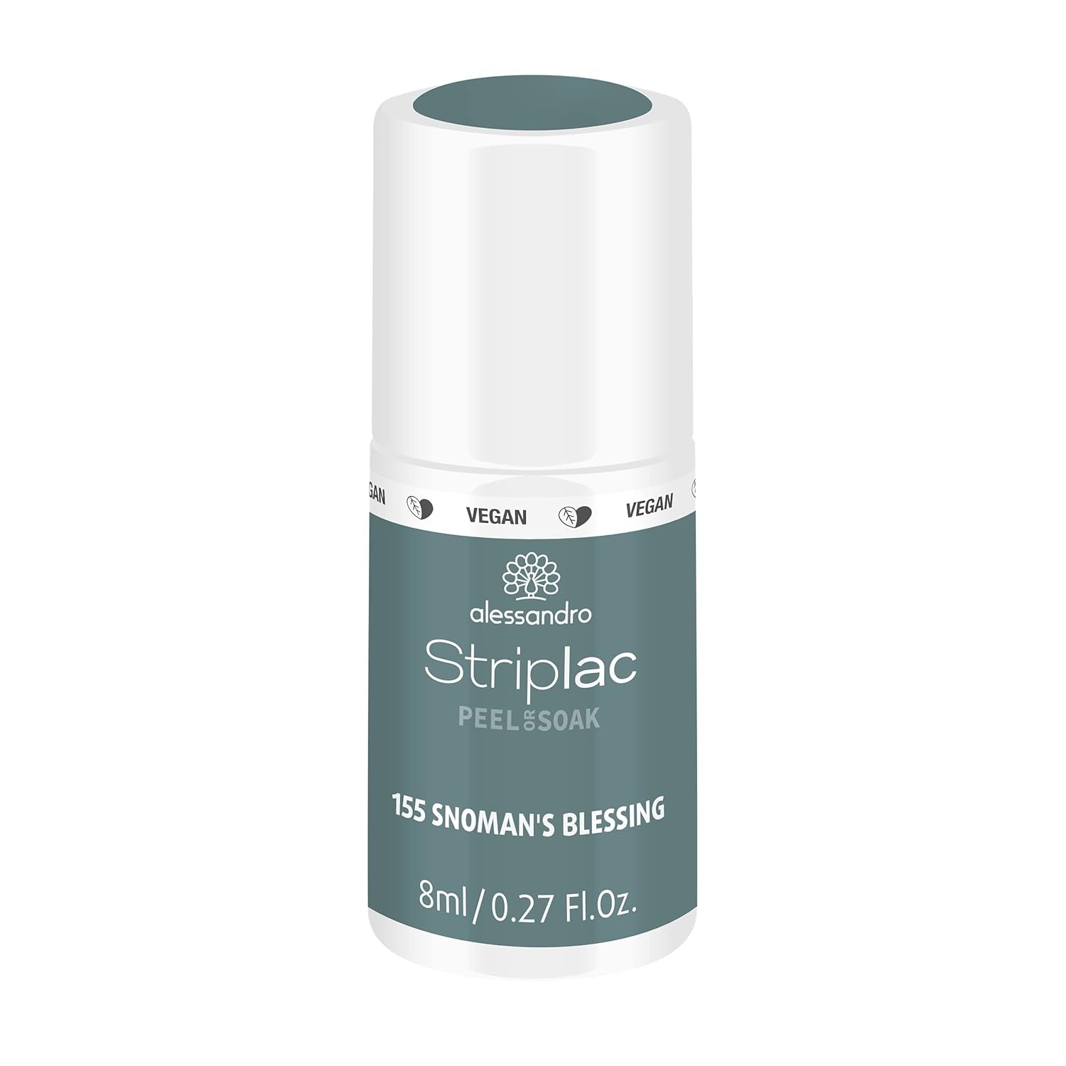 UV lak na nehty alessandro Striplac The Elephant Way – Jemný a dlouhotrvající – Snadné odstranění díky technologii odstranění – Veganský a bez krutosti – 8 ml