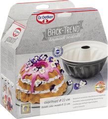 Dr. Oetker Gugelhupfform Ø 22 Cm BACK-TREND, Backform Für Gugelhupf, Runde Bundform Aus Stahl Mit Keramisch Verstärkter Antihaft-Beschichtung (Farbe: Creme/Anthrazit), Menge: 1 Stück Formy a plechy na pečení Naty Shop