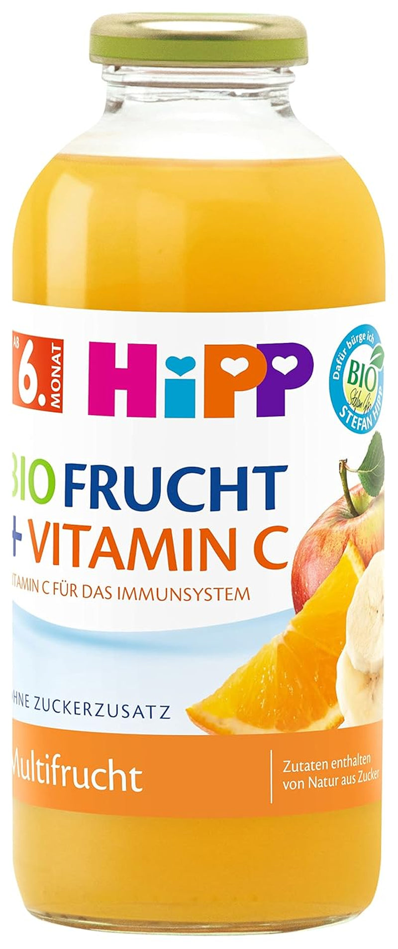 HiPP Multifruct s vitamínem C, nápoj pro kojence od 6 měsíců (6 x 0,5 l), bez přidaného cukru, lehký a nízký obsah kyselin, nejlepší bio kvalita