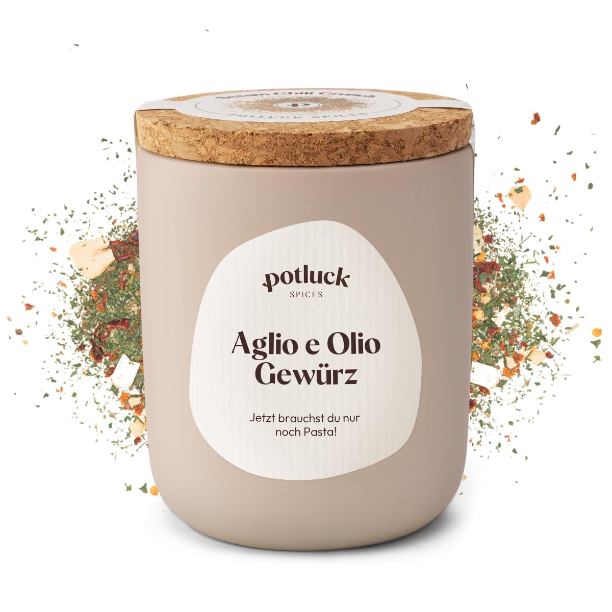 Potluck | Těstoviny a pizza Kräuter | Gewürzzubereitung im Keramiktopf | 40 g | Veganské, bezlepkové a s přírodními ingrediencemi