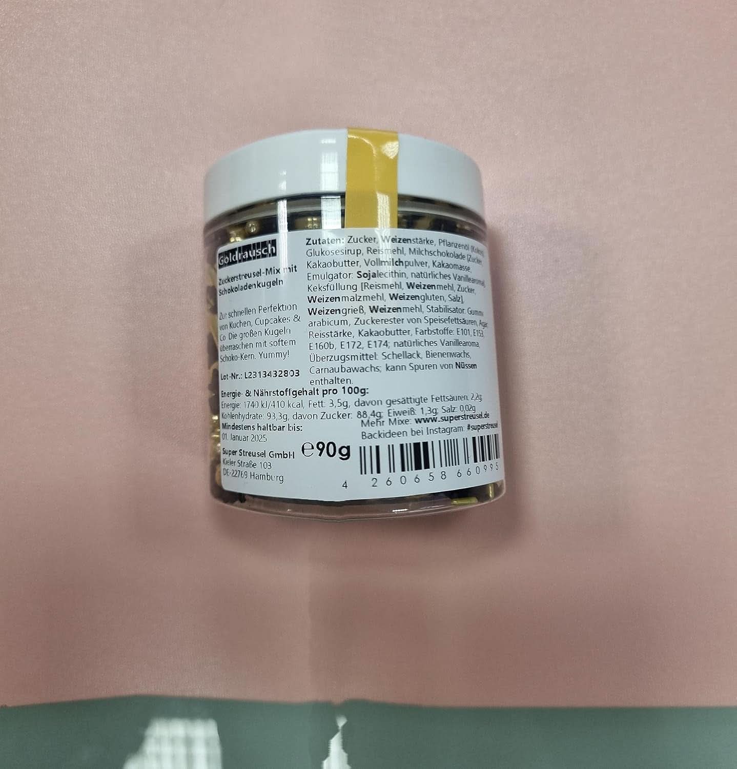 Super Streusel, zlatá horečka zlatá černá sypání dekorace Naty Shop