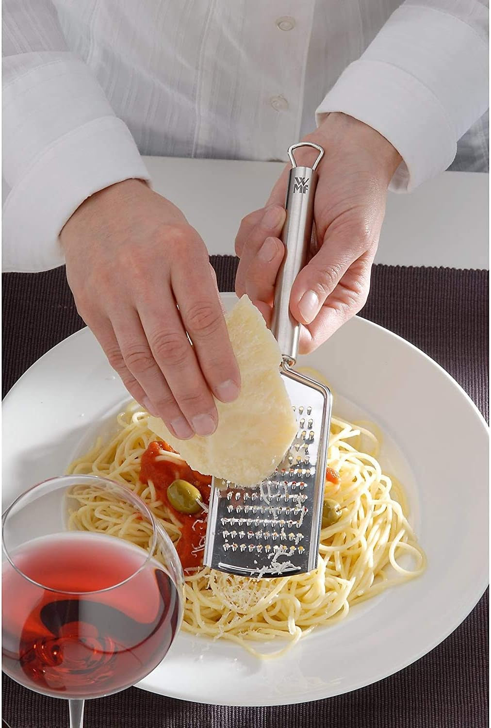 WMF Profi plus nerezové struhadlo na sýr 25 cm, jemná holicí plocha Peeler Naty Shop