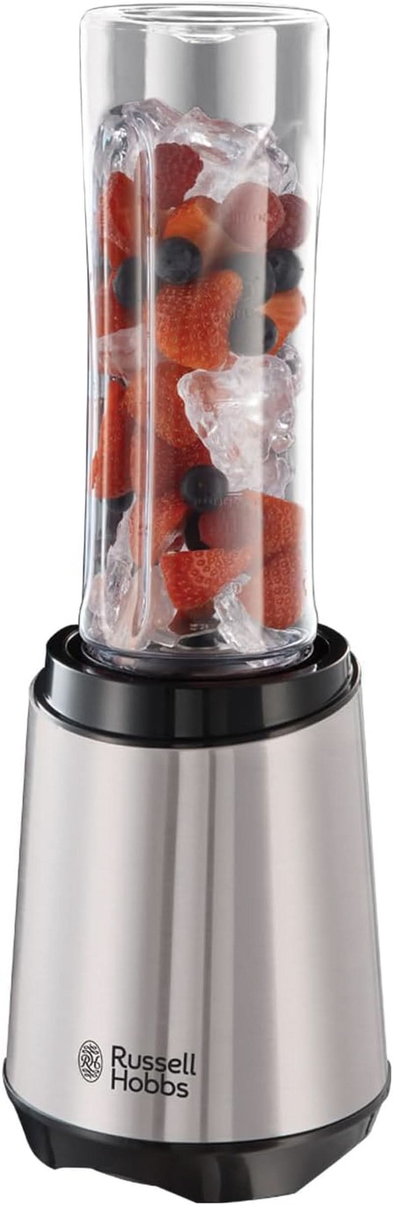 Mixér Russell Hobbs – Stojanový mixér a Smoothie Maker na spuštění [23 500 U/Min Power-Motor] Inkl. 1X Mixbehälter 600 ml (Bpa-Frei, Spülmaschinen- & Bruchfest Inkl. Deckel) Zerkleinerer, Edelstahl, 23472-56 Kuchyňský mixér Naty Shop