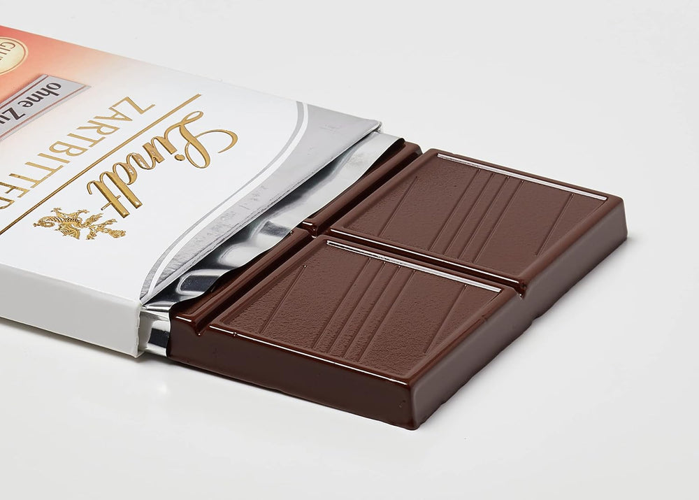 Hořká čokoláda bez přidaného cukru | Tableta 100g | Nejlepší s 55% kakaa, bez lepku | Čokoládová tyčinka | Čokoládová dárková sada (balení 4 ks)