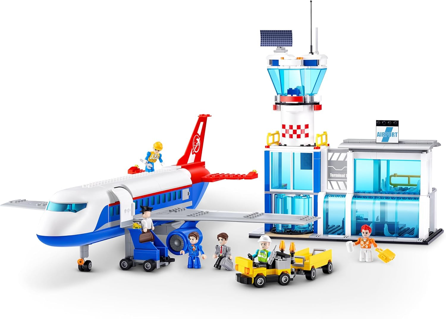MAX Adventure Spielset Flughafen (793 Teile) Bausteine ​​​​Spielzeug für Kinder ab 5 Jahren Fahrzeuge Auspacken Rozbalení