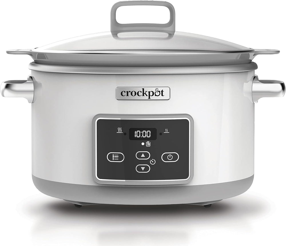 Digitální pomalý hrnec Crock-Pot Pomalý hrnec Duste s Duraceramic 5 litrů, CSC026X Pomalý hrnec Naty Shop White 5 litrů