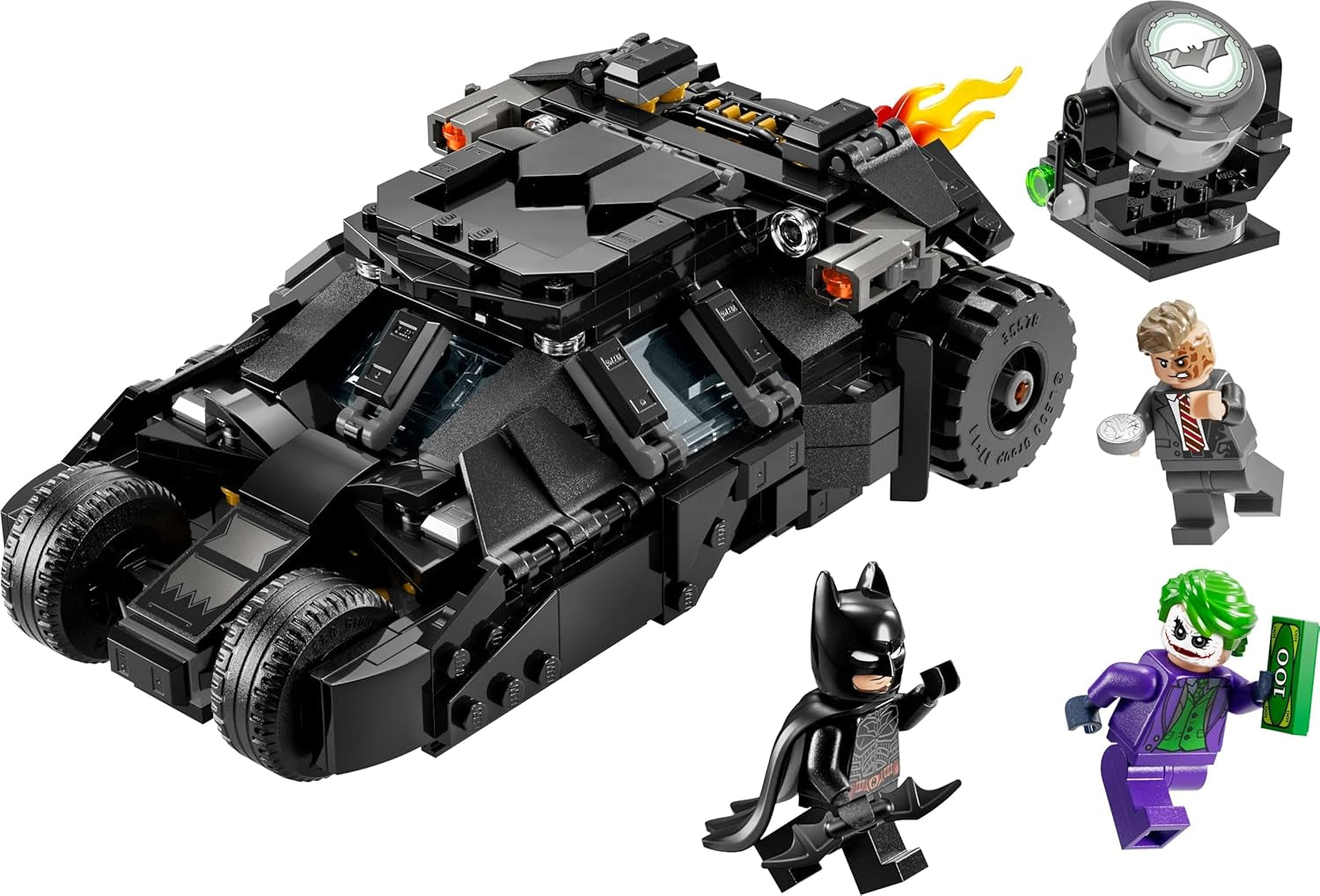 LEGO DC Batman: Batman Tumbler vs. Two-Face & Joker - Superhrdinská hračka s batmobilovým autem - Hrací sada s minifigurkami - Dárek pro chlapce a dívky od 8 let 76303 Stavebnice Besuche den LEGO-Store