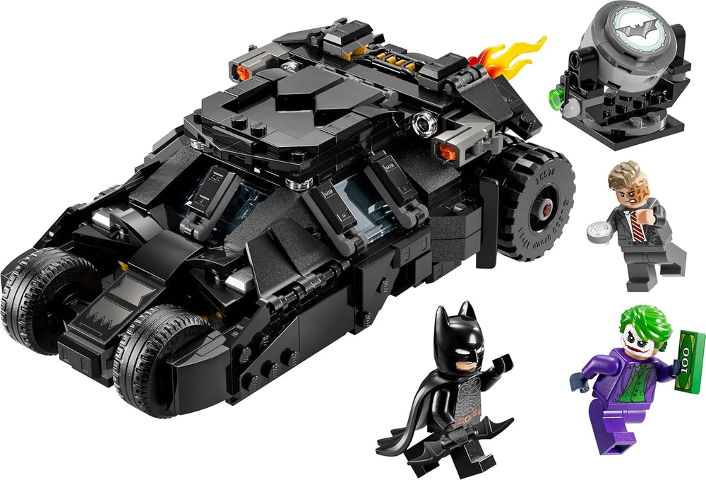 LEGO DC Batman: Batman Tumbler vs. Two-Face & Joker - Superhrdinská hračka s batmobilovým autem - Hrací sada s minifigurkami - Dárek pro chlapce a dívky od 8 let 76303 Stavebnice Besuche den LEGO-Store