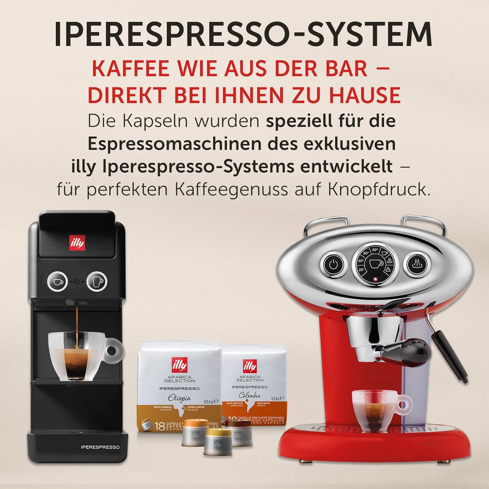 illy, Iperespresso Arabica Selection Kolumbien, 100% Arabica mit Fruchtigen Noten von Zitrusfrüchten und Roten Früchten, Geschmack mit Zarter Säure, 6 Packungen à 18 Kapseln (Insgesamt 108 Kapseln)