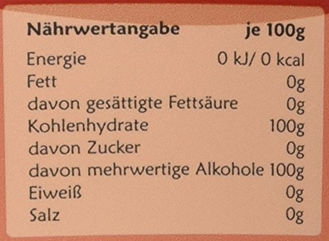Erythritol, 1 Er balení (1 X 1 kg) 1000 gramů sladidel Naty Shop