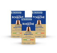 Caffè Borbone Crema Superiore - 90 Kaffeekapseln - reichhaltig und cremig - Kompatibel mit Nespresso®* Haushalts-Espressomaschinen