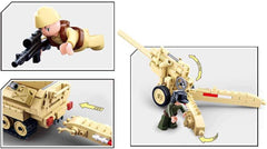 WWII - Deutsches Halbkettenfahrzeug [M38-B0695], Spielset , Klemmbausteine, Soldaten, mit Spielfigur, Armáda WWII, Für Kinder ab 4 Jahren, Sluban SL95566