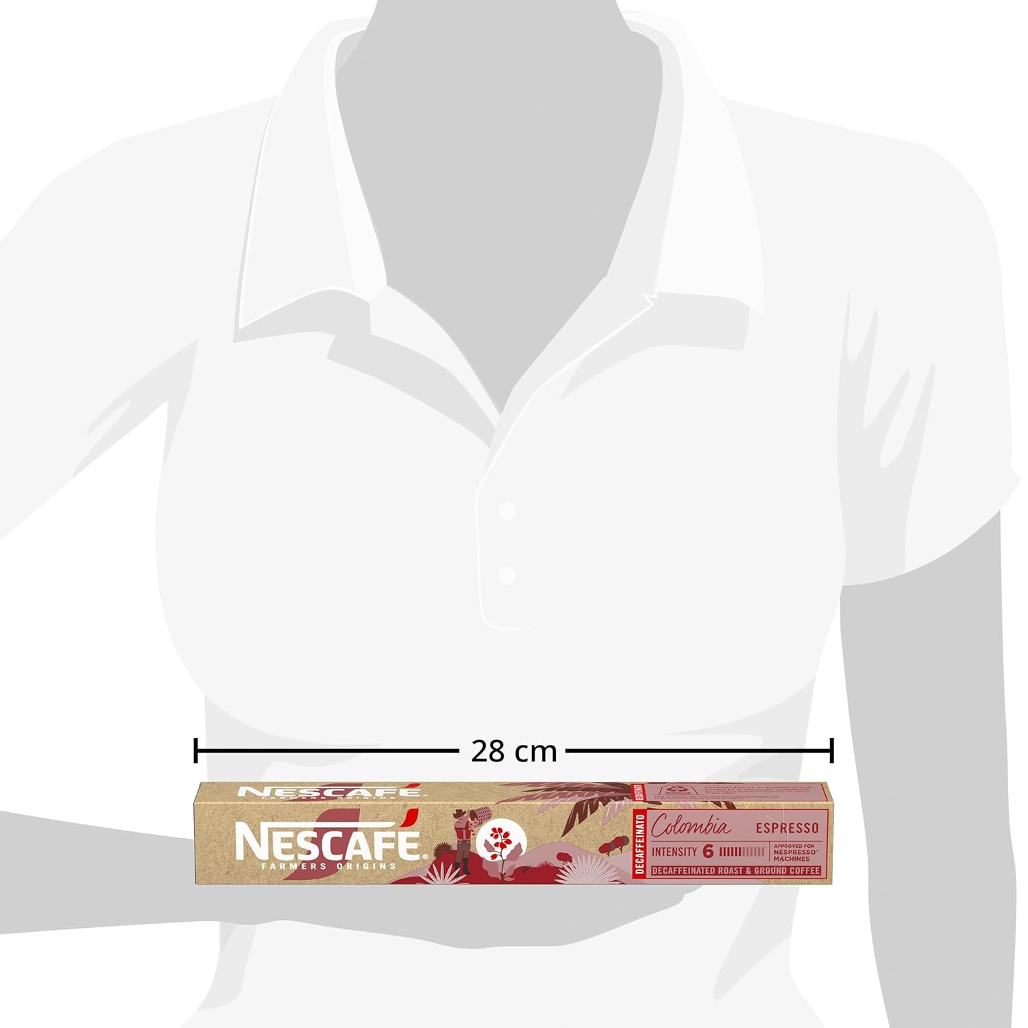 NESCAFÉ Farmers Origins Colombia Espresso Entkoffeiniert 6 x 10 Kaffeekapseln - Kaffeekapseln für Nespresso Maschinen