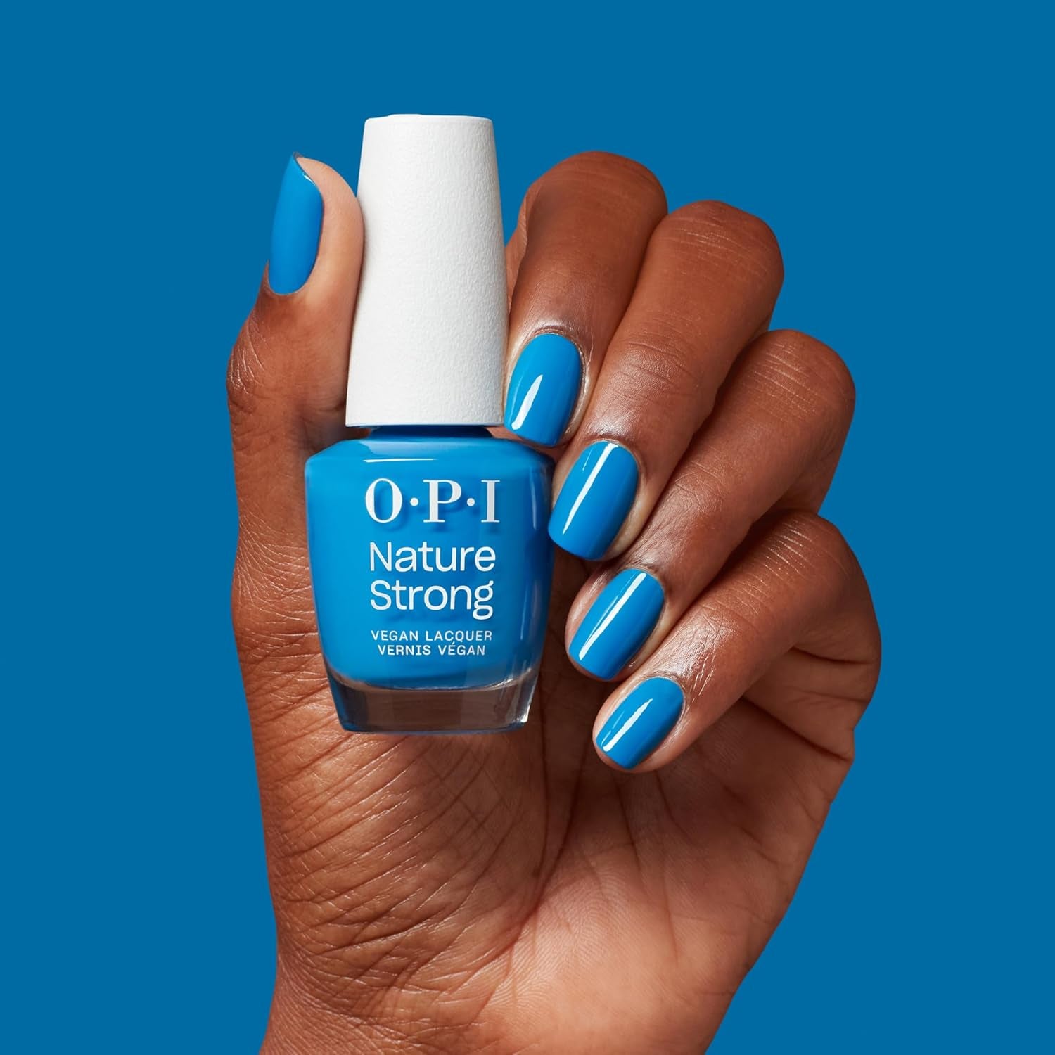 OPI Nature Strong Fresh as a Blue Daisy - Modrý lak na nehty - Intenzivní lesk a 7denní výdrž | Dlouhotrvající barva pro vaše nehty | 15 ml