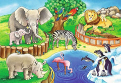 Ravensburger Puzzle pro děti - 07602 Zvířátka v ZOO - Puzzle pro děti od 3 let, s 2X12 dílky Puzzle Naty Shop