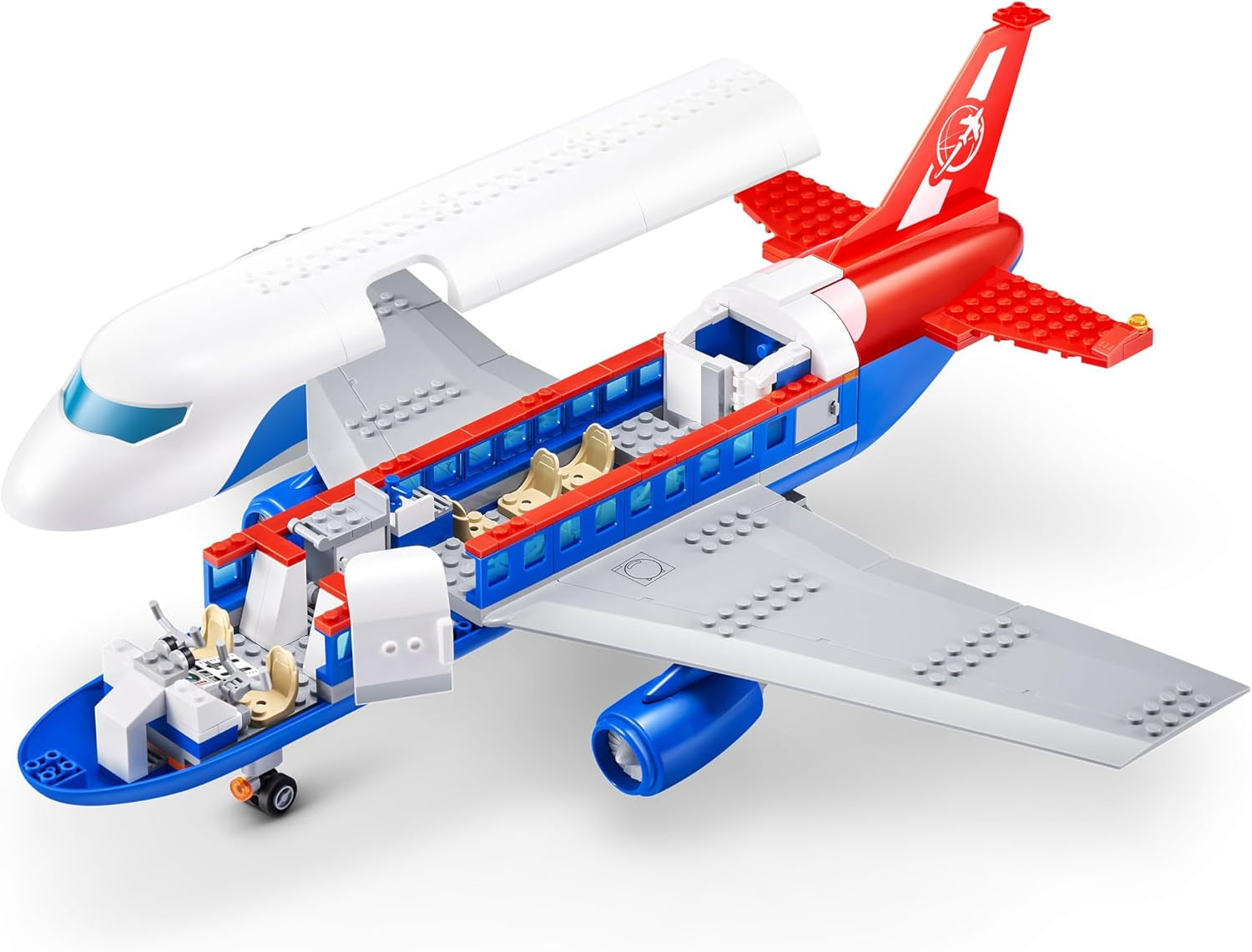 MAX Adventure Spielset Flughafen (793 Teile) Bausteine ​​​​Spielzeug für Kinder ab 5 Jahren Fahrzeuge Auspacken Rozbalení