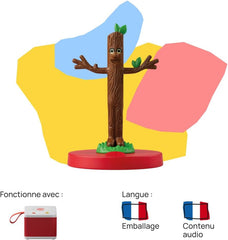 FFF14504 Figurină cu sunet, motiv: Monsieur Bout-de-Bois - povești - jucărie, versiune franceză, copii de la 2 ani și peste, maro Jucarii Bebe Naty Shop