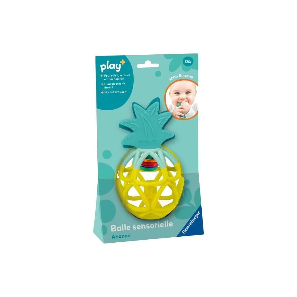 Ravensburger Play + 34013 Minge senzorială, ananas, jucărie pentru copii de la 6 luni, versiunea franceză Jucarii Bebe Naty Shop