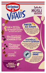 Oetker Vitalis Hořké čokoládové müsli: Hořké čokoládové snídaňové müsli, balení 6 ks (6 x 600 g)